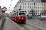 Wien Wiener Linien SL 5 (E1 4781 + c4 1316) XX, Brigittenau, Friedensbrücke am 18.