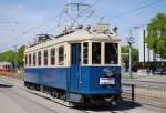 Der mustergültig in den Zustand der späten 1960er Jahre zurückversetzte Triebwagen 24 hatte am 25.04.2015 anläßlich des Tramwaytages Gelegenheit abseits seiner Stammstrecke am