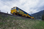 Stopfexpress 09-3X Dynamic (99 81 9121 002-5) von bbw, am 18.4.2016 bei Berg im Drautal.