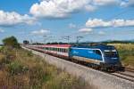 1216 236, unterwegs mit EC 173 nach Villach, am 15.06.2014 kurz vor Tallesbrunn.