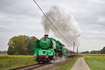 ÖGEG Fotozug, bespannt mit der CSD 486.007 kurz nach Uttendorf-Helpfau.