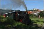 Dampflok  Christl  Bn2t (Hanomag 1916) fhrt auf der Gurkthalbahn von Pckstein Zwischenwssern nach Treibach Althofen.  
Bf Treibach Althofen 7.8.2012