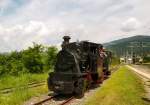 Dampflok  Christl  Bn2t am 3.8.2014 beim Stürzen in Treibach-Althofen.