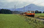 Kurz vor dem Endbahnhof Mariazell ist die 1099 013-3 der Mariazellerbahn im Juni 1991 unterwegs