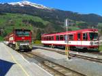 Vs 82 (BR 2096) mit R 3321 nach Zell am See (links) und VTs 15 (BR 5022),rechts im Bild.