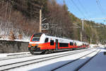 Am heutigen 27.1.18 war einmal ein City-Jet durch 4744.039 im Regionalzugdienst am Semmering im Einsatz.