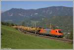 Gestern (10.10.2010) wurde ein RTS-Zug zur berstellung des MFS Bauzuges nach Mrzzuschlag in Verkehr gesetzt. Dieser arbeitet seit heute an der Gleiserneuerung in Mrz mit. Bei  Bilderbuchwetter  fhrt RTS 1216.902 mit SGAG 93365 von Ebenfurth nach Mrzzuschlag, unter der sogenannten Apfelwiese nahe Eichberg an zufriedenen Fotografen vorbei. ;-)