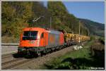 RTS 1216.902 fhrt mit SGAG 93365 von Ebenfurth nach Mrzzuschlag, aufgenommen nahe Spital am Semmering. 10.10.2010