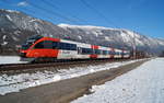 4024 024 als S 1 (Kufstein - Telfs-Pfaffenhofen) bei Vomp, 18.12.2018.