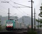 E 186 247 im Auftrag von Rail Traktion Company (RTC) mit einem gemischtem KLV Richtung Kufstein am 31.07.2014 bei Langkampfen 