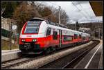 4744 507 hält am 12.03.2018 in der Haltestelle Eichgraben - Altlengbach.