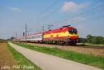 Dann kam nach ungefhr 1 Stunde auch schon das 1.Highlight des Tages,bei Kaiserwetter passiert 1116 232-8 mit BB IC 547  Joseph Haydn  Salzburg Hbf.