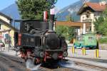 Zahnradlok Nr 4 “Hannah” der Achenseebahn auf Bahnhof Jenbach am 2-8-2013.