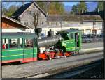 Zahnrad Dampflok Z 11 mit Leichtlfeuerung fhrt mit zwei Vorstellwagen von St.Wolfgang auf den Schafberg.
14.10.2007
