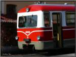 Dieseltriebwagen B4VT (ehem. BB 5099)der Schafbergbahn steht in der Talstation St.Wolfgang. 14.10.2007