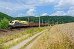 ES64 U2-080 mit einem Schrottzug bei Wernstein Richtung Linz, 22.07.2020