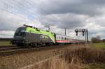 1116 142 (CAT) mit IC 2082 bei Mammendorf (11.02.2014)