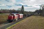 DH 1700.1 mit Güterzug bei Premstätten - Tobelbad am 20.11.2017.