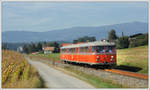 VT 10.02 als SPZ 8524 von Deutschlandsberg (AB Leibenfeld) nach Graz, am 12.9.2018 mit Blick auf Groß St.