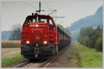 GKB 1700.1 mit dem SGAG 95062, welchen sie von Koper kommend am Grenzbahnhof zu Slowenien Spielfeld-Stra bernommen hat, am 28.9.2008 auf dem Weg nach Gratkorn kurz nach Wildon aufgenommen.