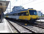 OeBB ( ex mbs/SBB ) - Steuerwagen Bt 50 85 80-35 003-3 und Triebwagen RBDe 94 85 7 560 003-6  im Bhf. Hochdorf unterwegs als Extrazug zwischen Hochdorf und Luzern und Hochdorf für den Verein Historische Seetalbahn bei ihrem 15 Remisen-Fest in Hochdorf am 02+03.09.2023