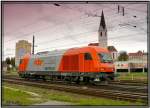 Diesellok 2016 905 der Firma RTS fhrt in den Bahnhof Knittelfeld ein.
20.10.2007