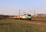 193 728 (SETG) zu sehen am 02.04.20 mit einem Kesselzug bei Großeutersdorf.