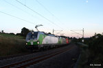 Leider schon nach dem Sonnenuntergang aber der Mond ist schon zusehen beim SETG Vectron Doppel im Vogtland bei Jocketa am 13.08.2016.