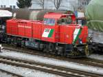 Diesellokomotive D6 der Steiermrkischen Landesbahnen am 27.3.2009 im Bahnhof Weiz 