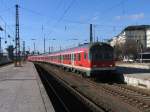Steuerwagen Bauart Karlsruhe 143 207-9 mit RB 32382 M�nchen Hauptbahnhof-Plattling auf M�nchen Hauptbahnhof am 4-2-2007.