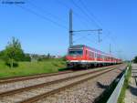 Steuerwagen Bauart Wittenberge 23.05.2010: Vom 01.05. bis 17.10.2010 setzt das Land Baden-W�rttemberg mit der DB einen Fahrradtransportzug im Murgtal ein. Hier im Bild ist der Murgt�ler Radl-Express RE 18765 (Mannheim-Freudenstadt) auf dem zweigleisigen Abschnitt Kuppenheim-Bad Rotenfels bei Bad Rotenfels Schloss. Schublok ist 111-030-3.
