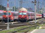 steuerwagen Einige abestellte City-Shuttle beim Grazer Hauptbahnhof