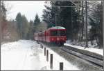 steuerwagen Nachschuss auf S1 1510 mit Steuerwagen 1714 in der Klus bei Seewis-Valzeina. (12.02.2010)