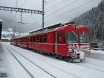 Skizug Davos-Klosters abgestellt in Klosters, 30.01.2010.  ...