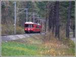 S1 1523 mit Steuerwagen 1714 durcheilt die Klus zwischen Seewis-Valzeine ...