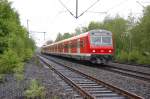 Steuerwagenzuge S-Bahn X-Wagen-Steuerwagen auf der S8 Freitagmorgen 8:04 in Korschenbroich. Wie lange diese Z�ge noch unterwegs sind? Wer weis. 7.5.2010
