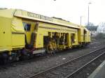 Der Gleisstopfexpress von Plasser und Theurer abgestellt in Frankfurt S�d. ...