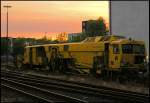 Stopfmaschinen USM 641 der DB Netz Instandhaltung steht abgestellt in Wilhelmshaven Bf. 08/07/2010