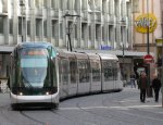 Strasbourg Strasenbahn Linie A am Rue des Francs Bougeois am 3.November 2009