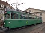 strasenbahn-basel-bvb-blt Der inzwischen nach Belgrad abgegebene D�wag 648 wird bis zum Verlad nur noch als Fahrschuhlwagen eingesetzt. Die Aufnahme entstand am 24.02.2009.  