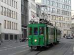 strasenbahn-basel-bvb-blt BVB - Tram Ce 2/2 190 mit Beiwagen C 1193 unterwegs auf der Linie 1 in der Stadt Basel am 31.10.2009