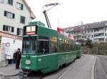 strasenbahn-basel-bvb-blt Be 4/4 mit der Betriebsnummer 479 an der Riehen Grenze. Die Aufnahme entstand w�rend der Fasnacht 2009 wo die Linie 1 nach Riehen verl�ngert worden ist. Aufnahme vom 04.03.2009.