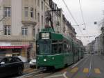 strasenbahn-basel-bvb-blt Be 4/6 S mit der Betriebsnummer 669 f�hrt auf die Haltestelle Wettsteinplatz ein. Die Aufnahme stammt vom 27.01.2010.