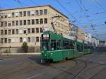 strasenbahn-basel-bvb-blt Be 4/6 S mit der Betriebsnummer 661 f�hrt auf die Haltestelle Dreirosenbr�cke ein. Die Aufnahme stammt vom 08.02.2010.