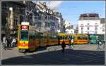 Be 4/8 + Be 4/6 BLT am Barf�sserplatz in Basel. ...