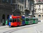 strasenbahn-basel-bvb-blt BVB - Be 4/4 490 mit 2 Beiwagen unterwegs auf der Linie 1 am 24.05.2010