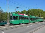 Be 4/6 S mit der Betriebsnummer 675 f�hrt zur Haltestelle ...