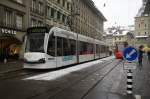 strasenbahn-bern-bernmobil SVB Bernmodil Be 4/6 756 als Werbetr�ger f�r die Herstellerfirma Siemens.
Aufgenommen Haltestelle B�renplatz am 11.03.2010.
