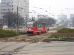 strasenbahn-katowice-kattowitz Eine Stra�enbahn in Katowice Rynek.
