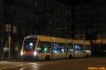 Niederflur-Stra�enbahn-Prototyp SOLARIS Tramino , die ersten Testfahrten des Wagens auf Posener ...